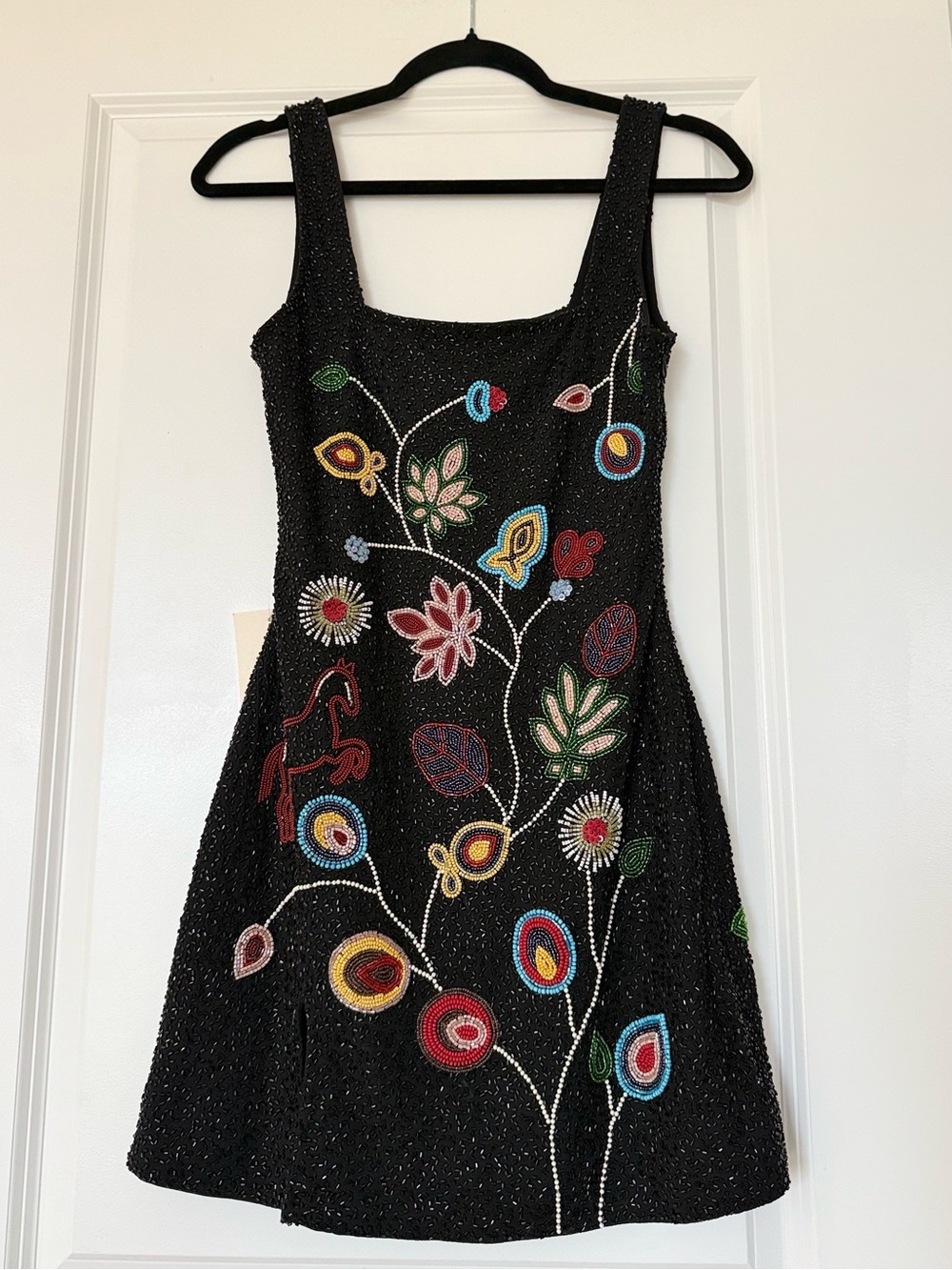 NWT Staud Le Sable Floral-Beaded Minidress $995 S - Picture 5 of 10